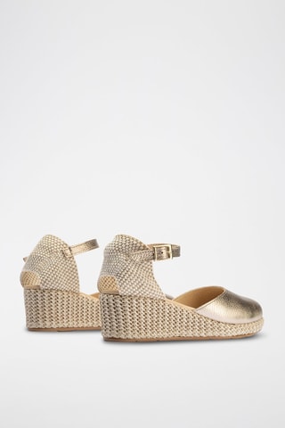 Espadrillas con zeppa - Dorato
