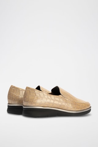 Mocassini in pelle verniciata - Beige