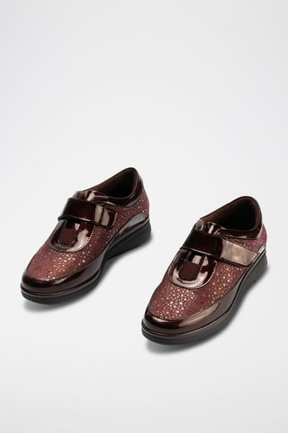 Stringate in pelle verniciata - Rosso