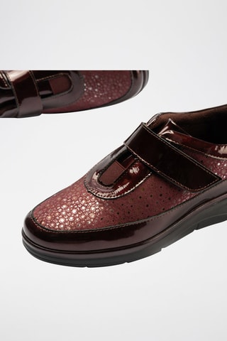 Stringate in pelle verniciata - Rosso