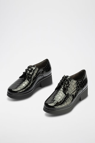 Stringate in pelle nappa - Nero