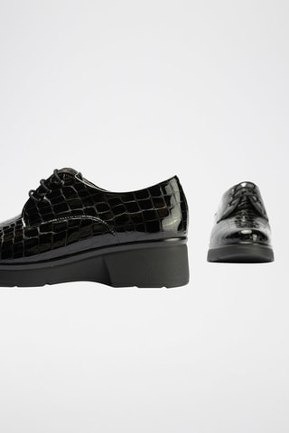 Stringate in pelle nappa - Nero