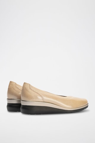 Ballerine in pelle verniciata - Beige