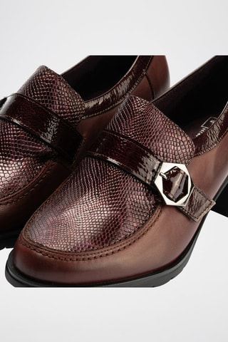 Décolleté in pelle - Rosso