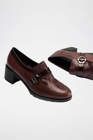 Décolleté in pelle - Rosso