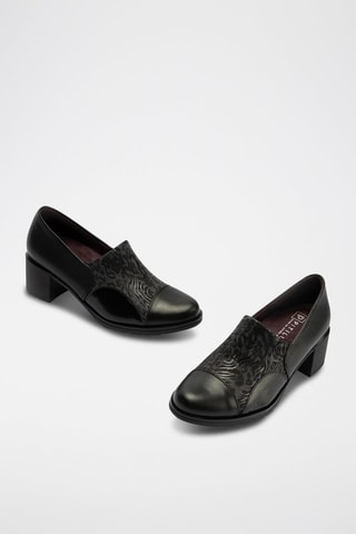 Décolleté in pelle nappa - Nero