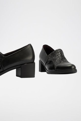 Décolleté in pelle nappa - Nero