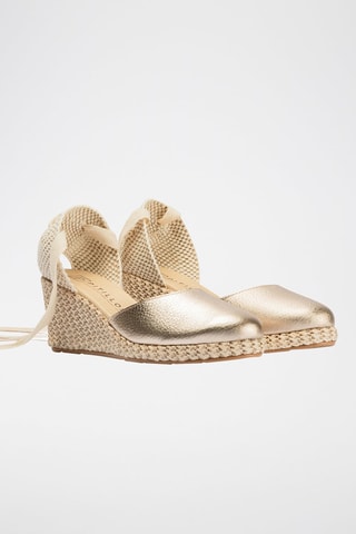 Espadrillas con zeppa - Dorato