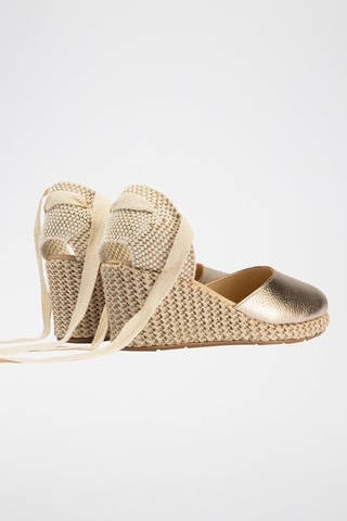 Espadrillas con zeppa - Dorato