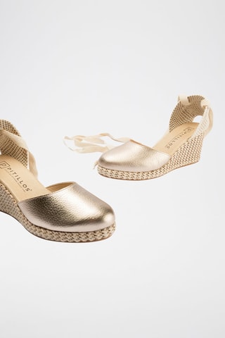 Espadrillas con zeppa - Dorato