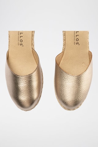 Espadrillas con zeppa - Dorato