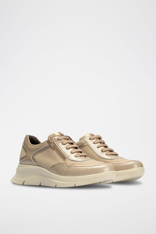 Sneakers in pelle - Beige