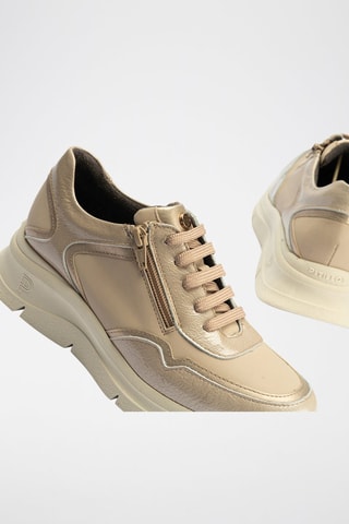 Sneakers in pelle - Beige