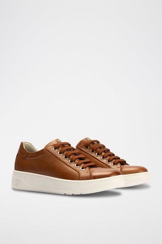 Sneakers in pelle nappa - Marrone