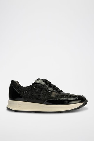 Sneakers in pelle verniciata - Nero