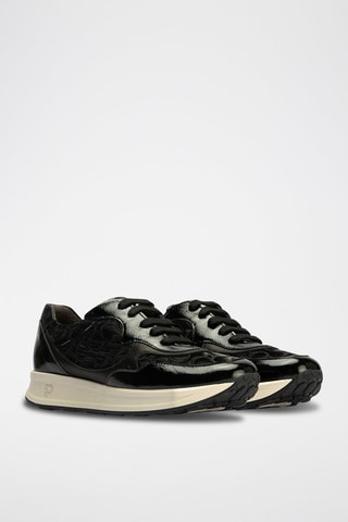 Sneakers in pelle verniciata - Nero