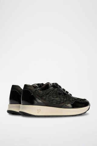 Sneakers in pelle verniciata - Nero