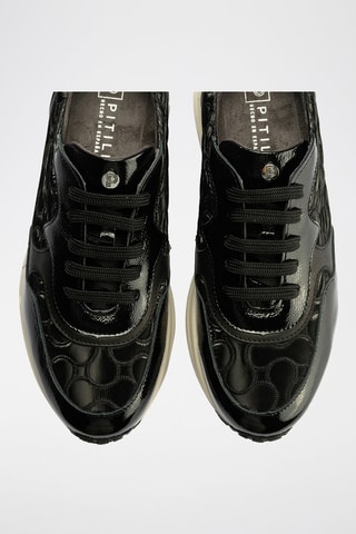 Sneakers in pelle verniciata - Nero