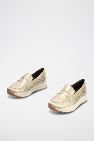 Mocassini in pelle verniciata - Beige