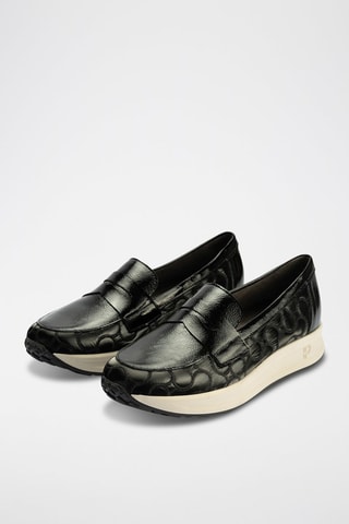 Mocassini in pelle verniciata - Nero