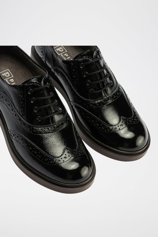 Oxford in pelle verniciata - Nero