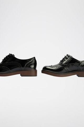 Oxford in pelle verniciata - Nero