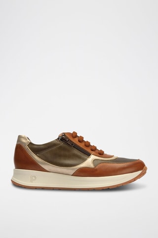 Sneakers in pelle nappa - Marrone