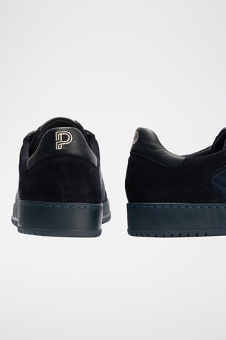 Sneakers in crosta di pelle - Blu