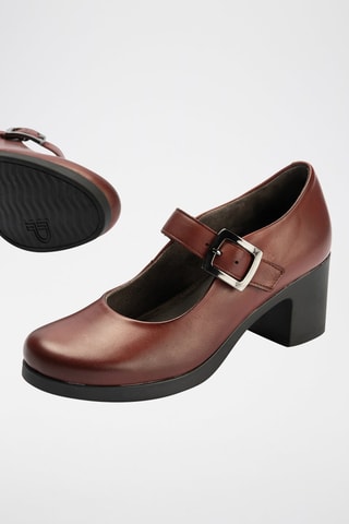 Scarpe baby con tacco in pelle nappa - Rosso