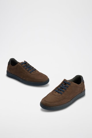 Sneakers in pelle scamosciata - Marrone