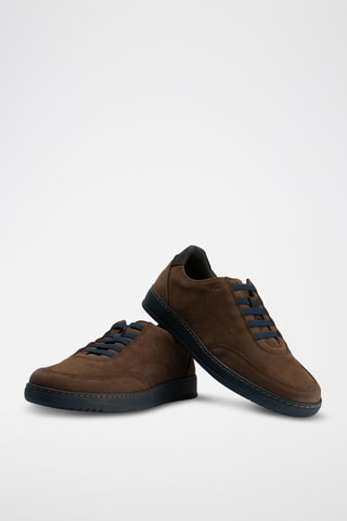 Sneakers in pelle scamosciata - Marrone