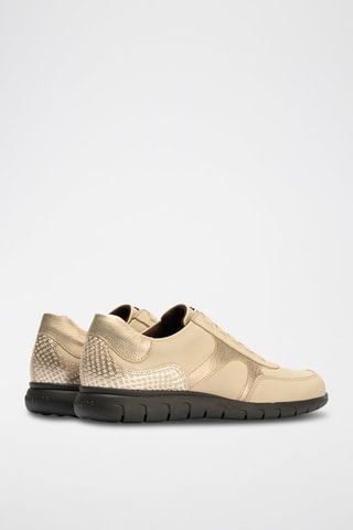 Sneakers in pelle nappa - Beige