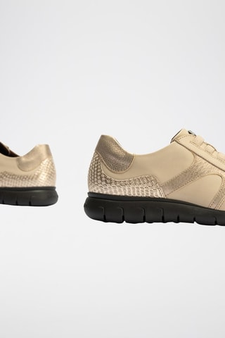Sneakers in pelle nappa - Beige