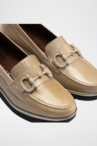 Mocassini in pelle verniciata - Beige