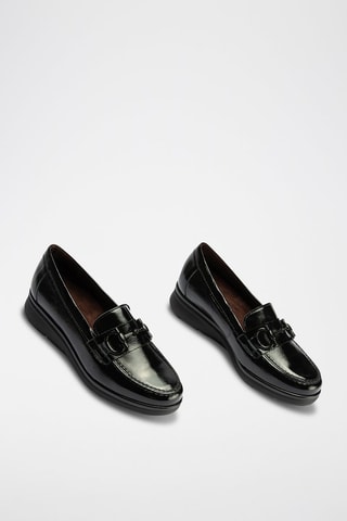 Mocassini in pelle verniciata - Nero