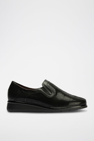 Slip-on in pelle nappa - Nero