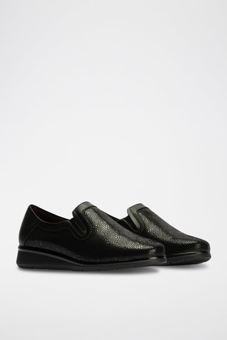 Slip-on in pelle nappa - Nero
