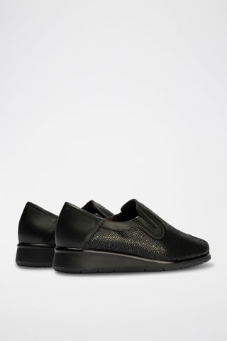 Slip-on in pelle nappa - Nero