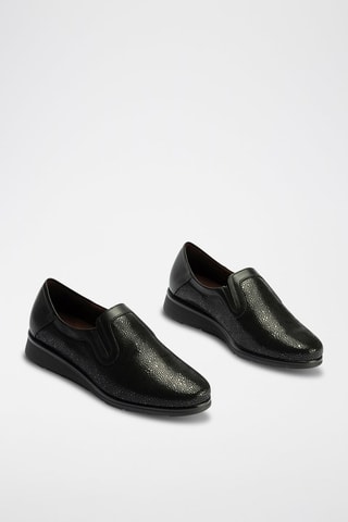 Slip-on in pelle nappa - Nero