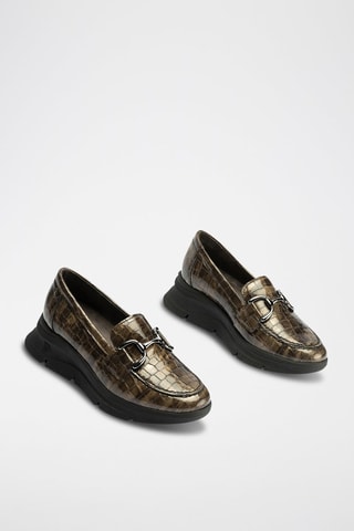 Mocassini in pelle verniciata - Verde