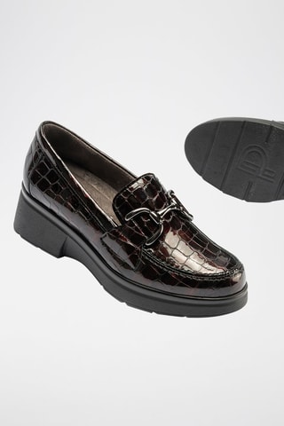 Mocassini in pelle verniciata - Rosso