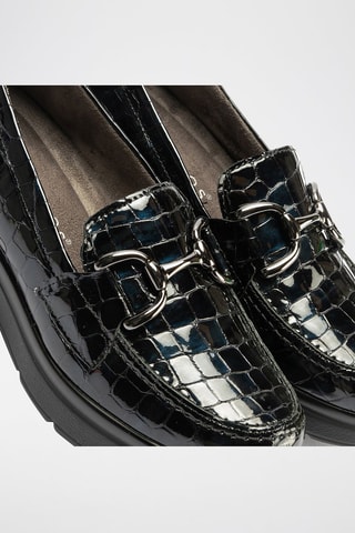 Mocassini in pelle verniciata - Blu