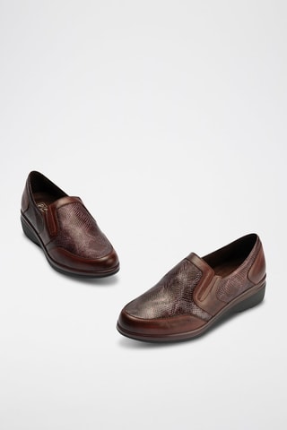 Slip-on in pelle - Rosso