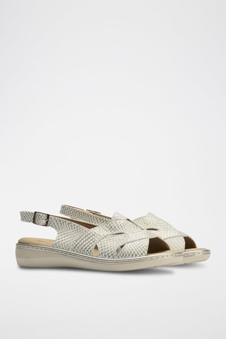 Sandali in pelle - Argentato