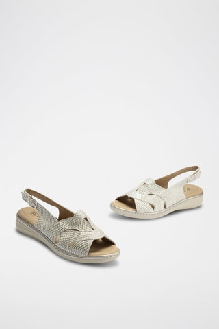 Sandali in pelle - Argentato