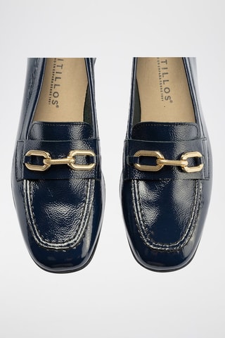 Mocassini in pelle verniciata - Blu