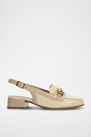 Décolleté in pelle verniciata - Beige