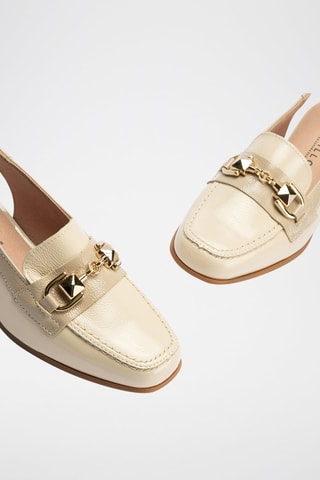 Décolleté in pelle verniciata - Beige