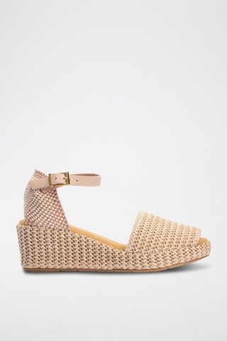 Sandali con zeppa - Beige