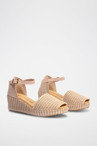 Sandali con zeppa - Beige